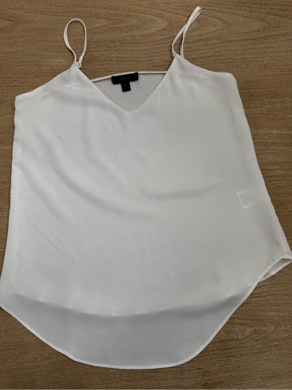 J.Crew White V-Neck Layering Camisole Tank Top size 00
